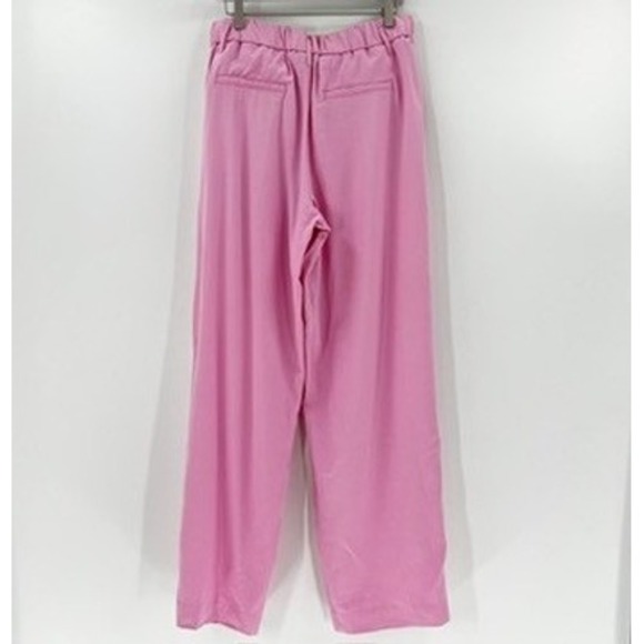 A New Day Women's Size 10 Pink High Rise Wide Leg Pleated Pants - Picture 4 of 6